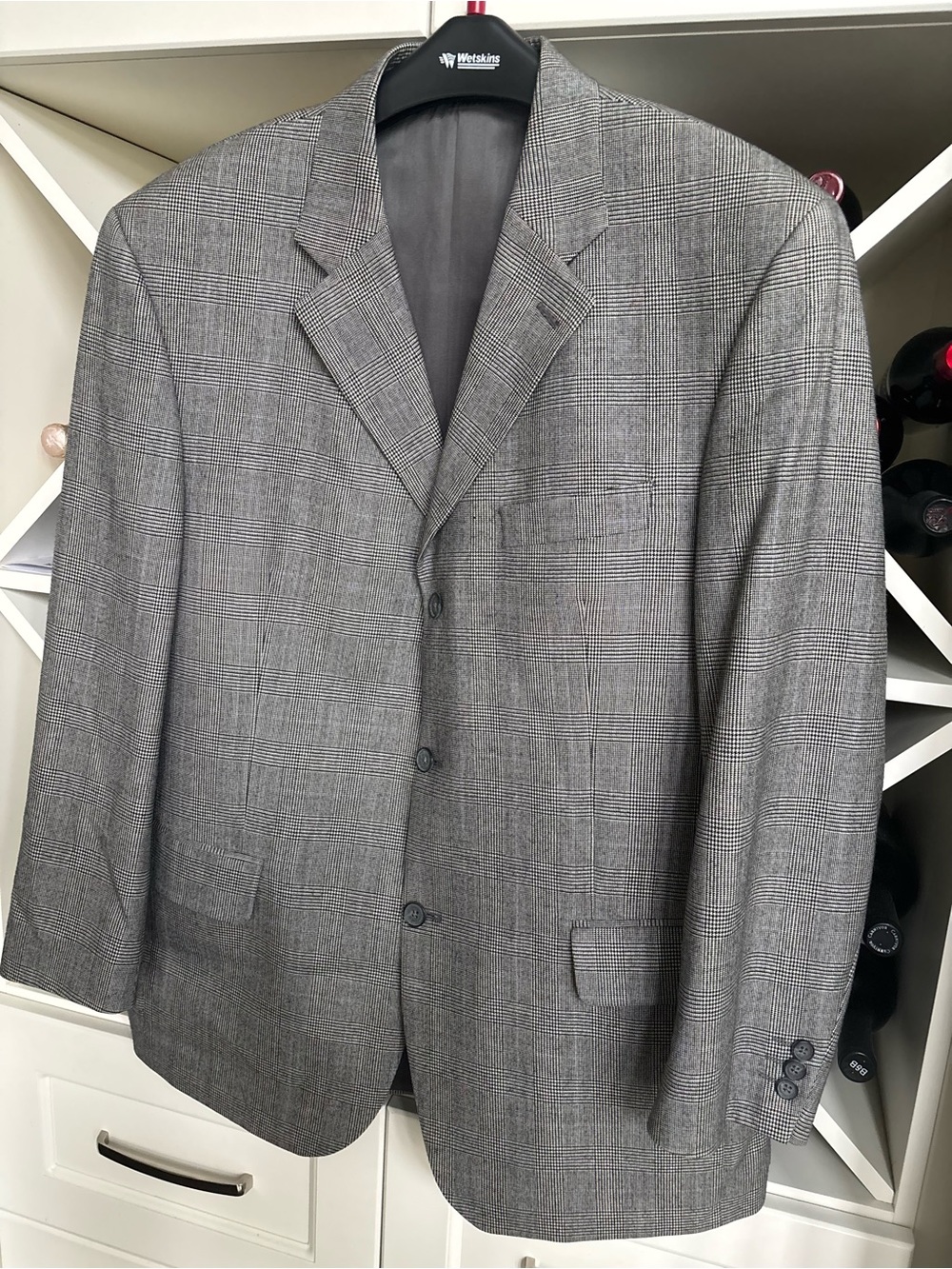 Jones New York Gray Glen Plaid Sport Coat size 44R EXCELLENT